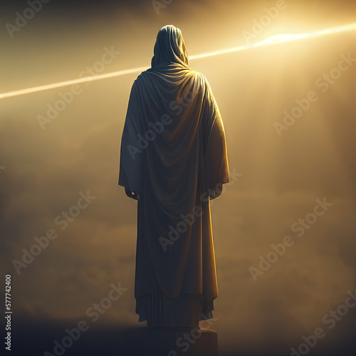 Fotografiet jesus christ in heaven, background of jesus in heaven