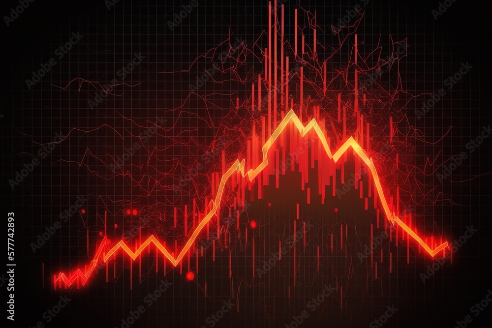 The red crashing market volatility of crypt trading,Generative AI