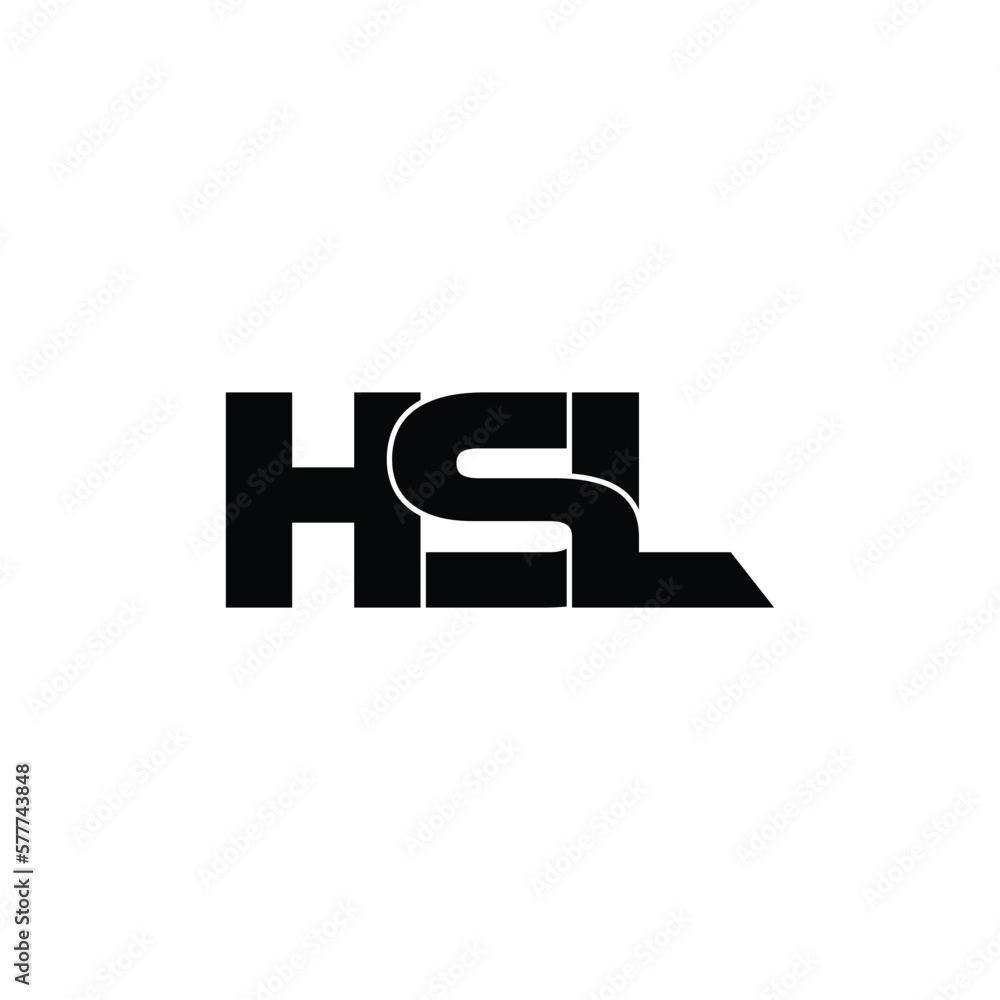 HSL letter monogram logo design vector HSL letter monogram logo design vector