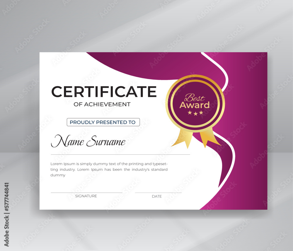 Modern Design Certificate Template Modern Design Certificate Template