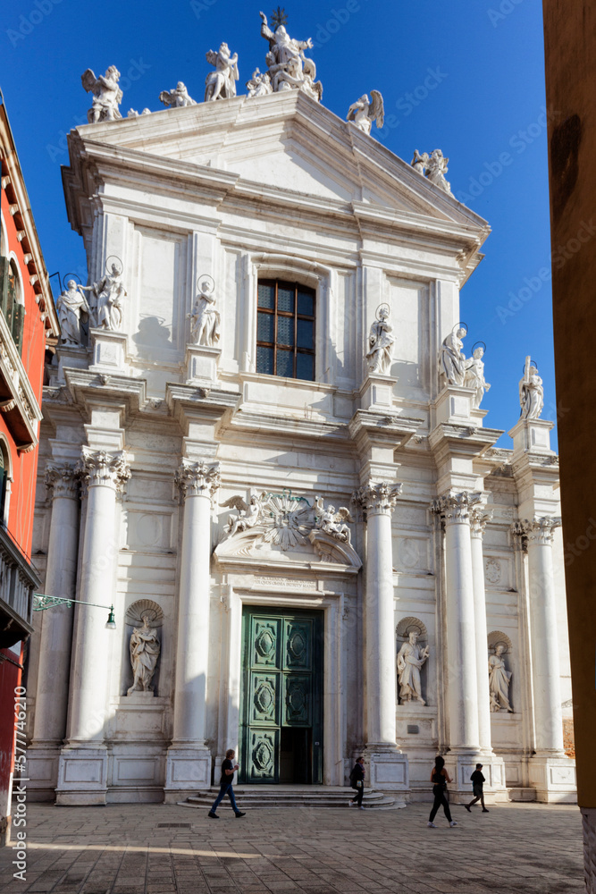 Venezia, Cannaregio. Facciata della Chiesa di Santa Maria Assunta Detta I Gesuiti
