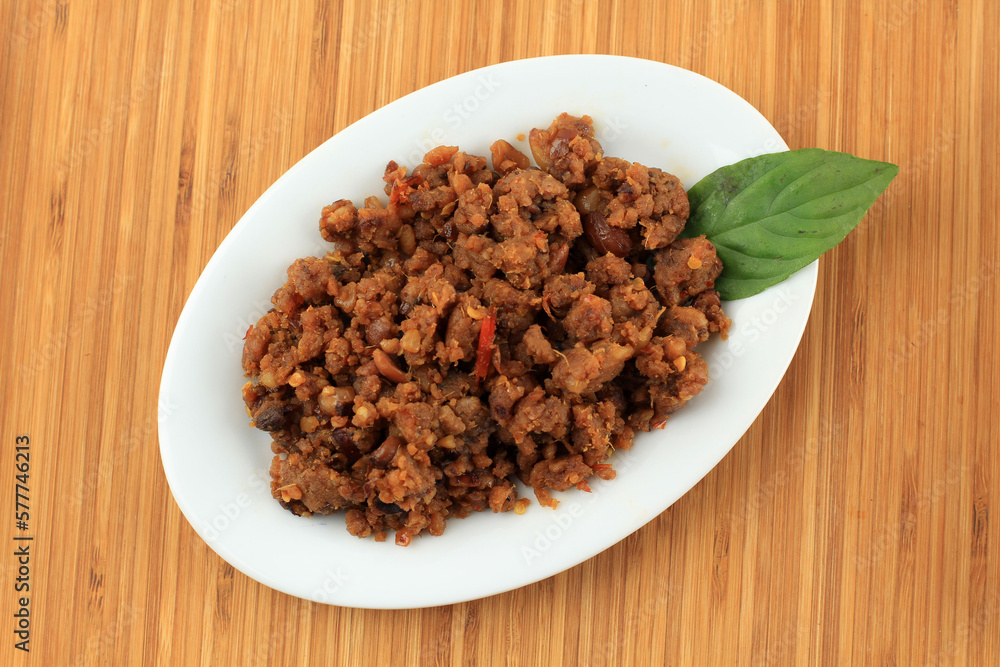 Sambal or Sambel Oncom, Spicy Chilli Sauce Sambal or Sambel Oncom, Spicy Chilli Sauce