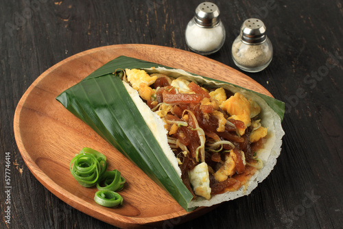 Lumpia Basah Bandung, Indonesian Traditional Street Food photo