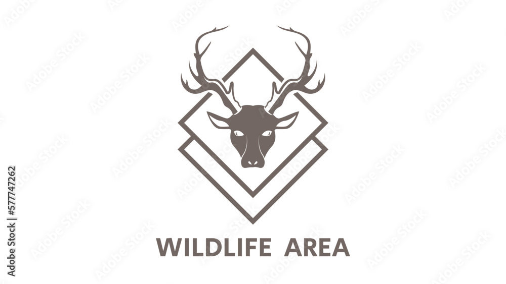 Fototapeta premium Antler or deer head logo design concept.