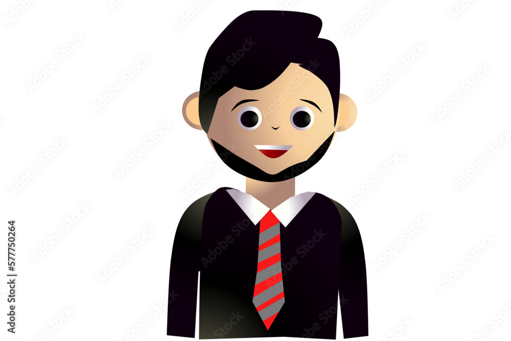 Avatar of a Businessman on white background elements. Vector Illustration. Avatar of a Businessman on white background elements. Vector Illustration.