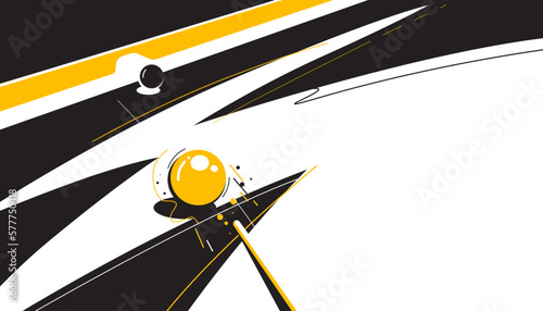 Snooker abstract background design. Vector illustration of sports concept