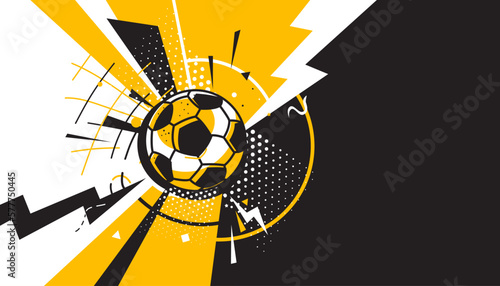 Naklejka Soccer abstract background design. Vector illustration of sports concept.