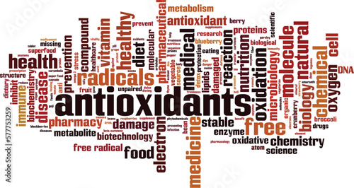Antioxidants word cloud