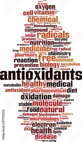 Antioxidants word cloud concept. Collage made of words about antioxidants. Vector illustration