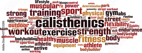 Calisthenics word cloud