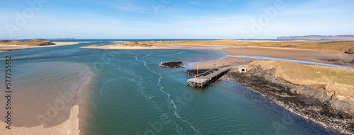Aerial view of Ballyness Pier in County Donegal - Ireland