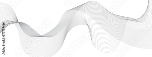 Abstract wave lines on transparent background with white smooth element swoosh speed wave modern stream background. 