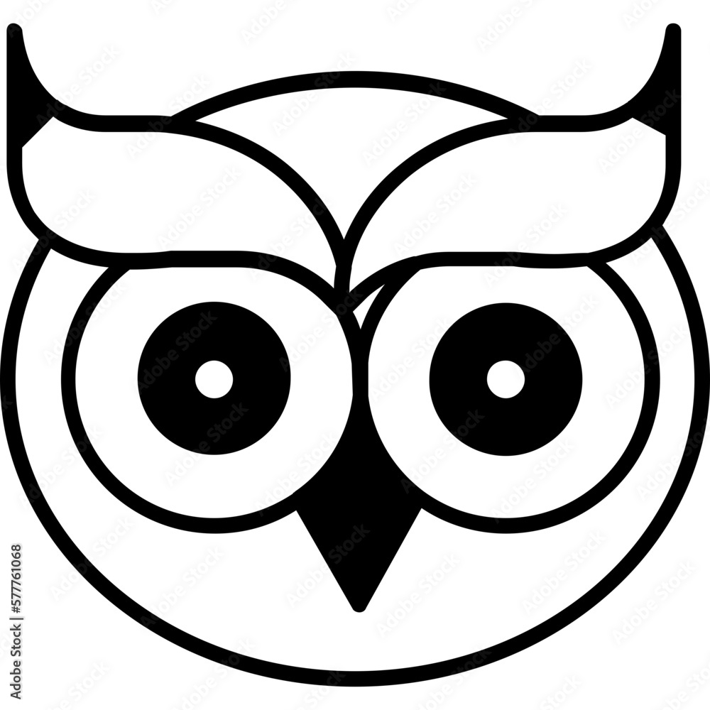 Owl Vector icon which can easily modify or edit

