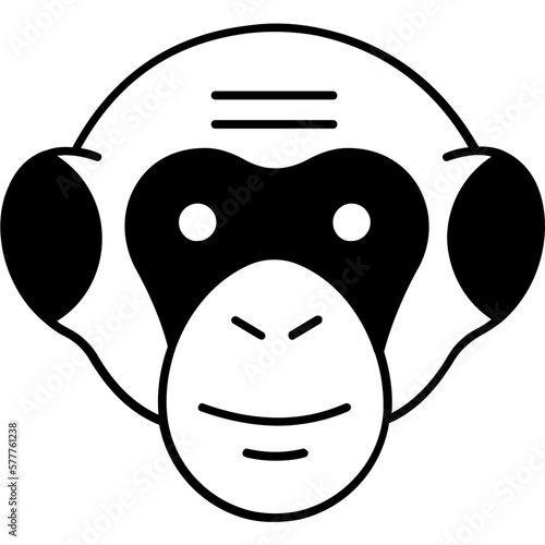 Cercopithecidae Vector icon which can easily modify or edit

