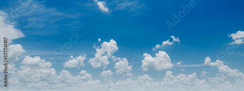 panorama blue sky with white cloud background © lovelyday12