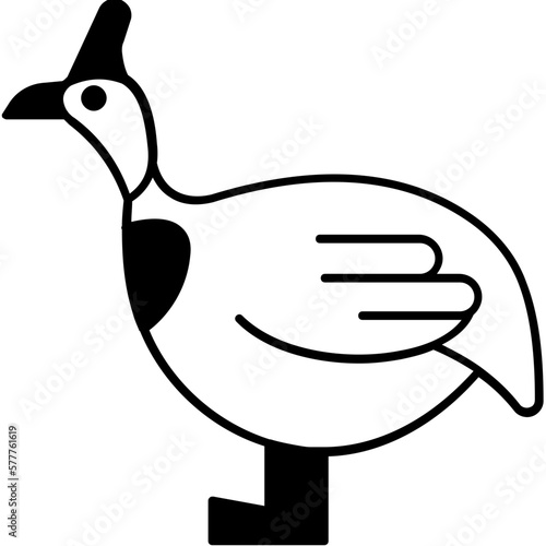 guinea fowl Vector icon which can easily modify or edit

