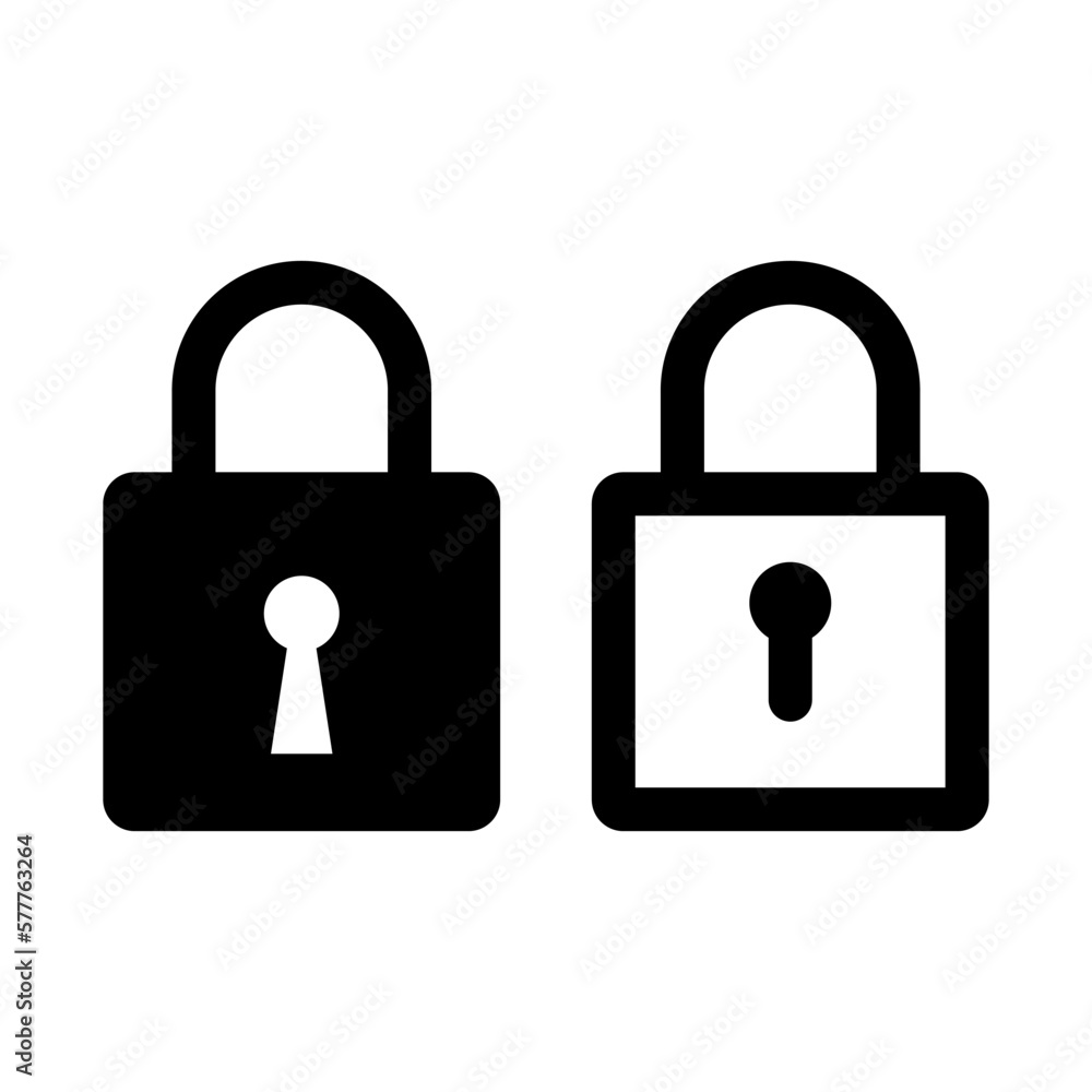 padlock icon vector logo template, secure icon padlock icon vector logo template, secure icon