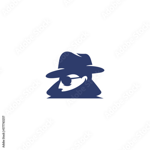 Vector of silhouette detective.
