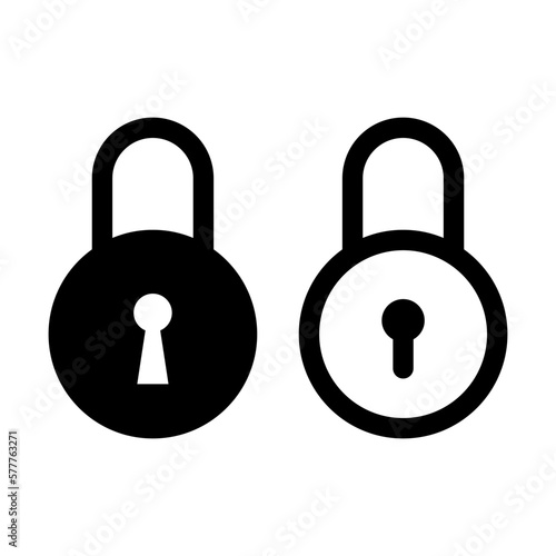 padlock icon vector logo template, secure icon
