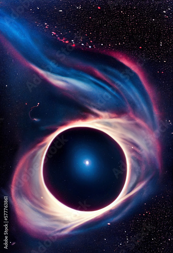 black hole and worm hole in space