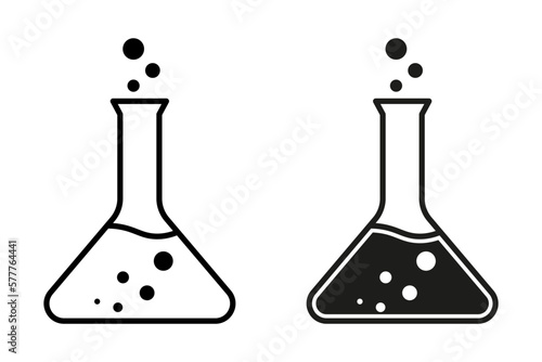 Flask icon. Laboratory glass icon