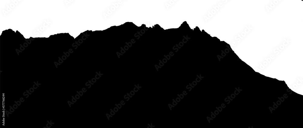 cuillin ridge isle of skye scotland silhouette cuillin ridge isle of skye scotland silhouette