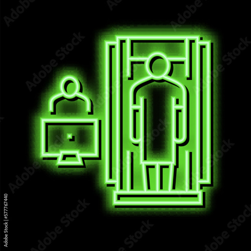 hospital cabinet radiology neon glow icon illustration