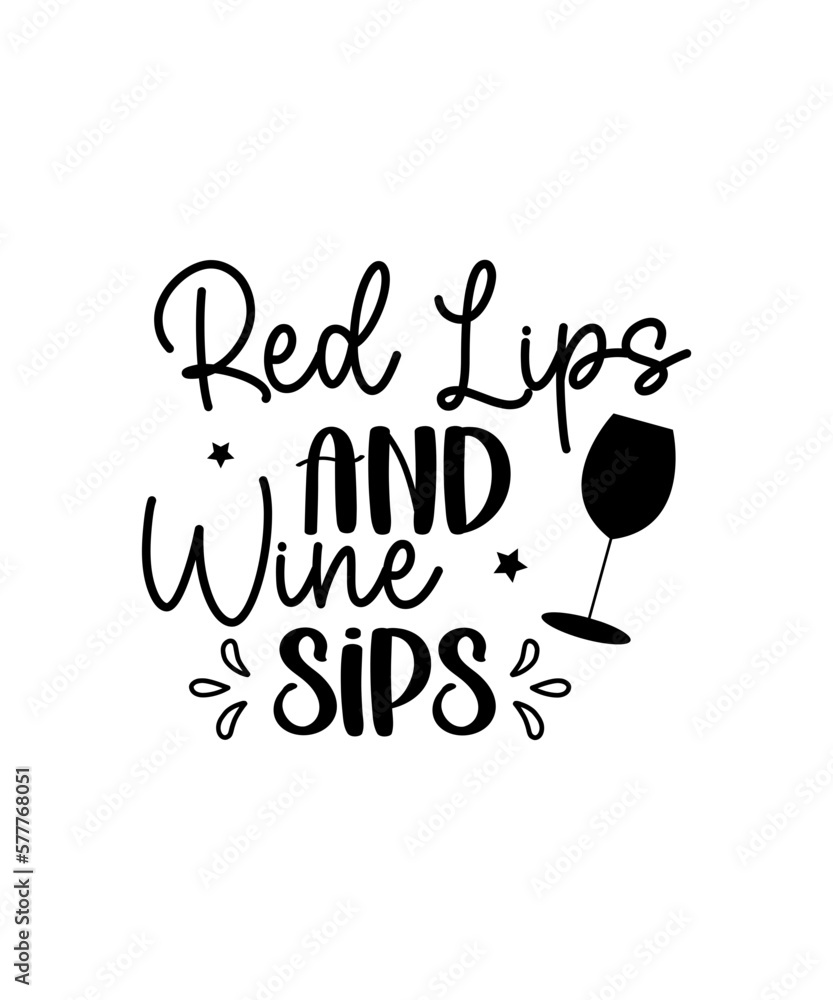 Wine SVG Bundle, Wine Lover Svg, Funny Wine Quotes Svg, Sassy Wine Sayings Svg, Cut File for