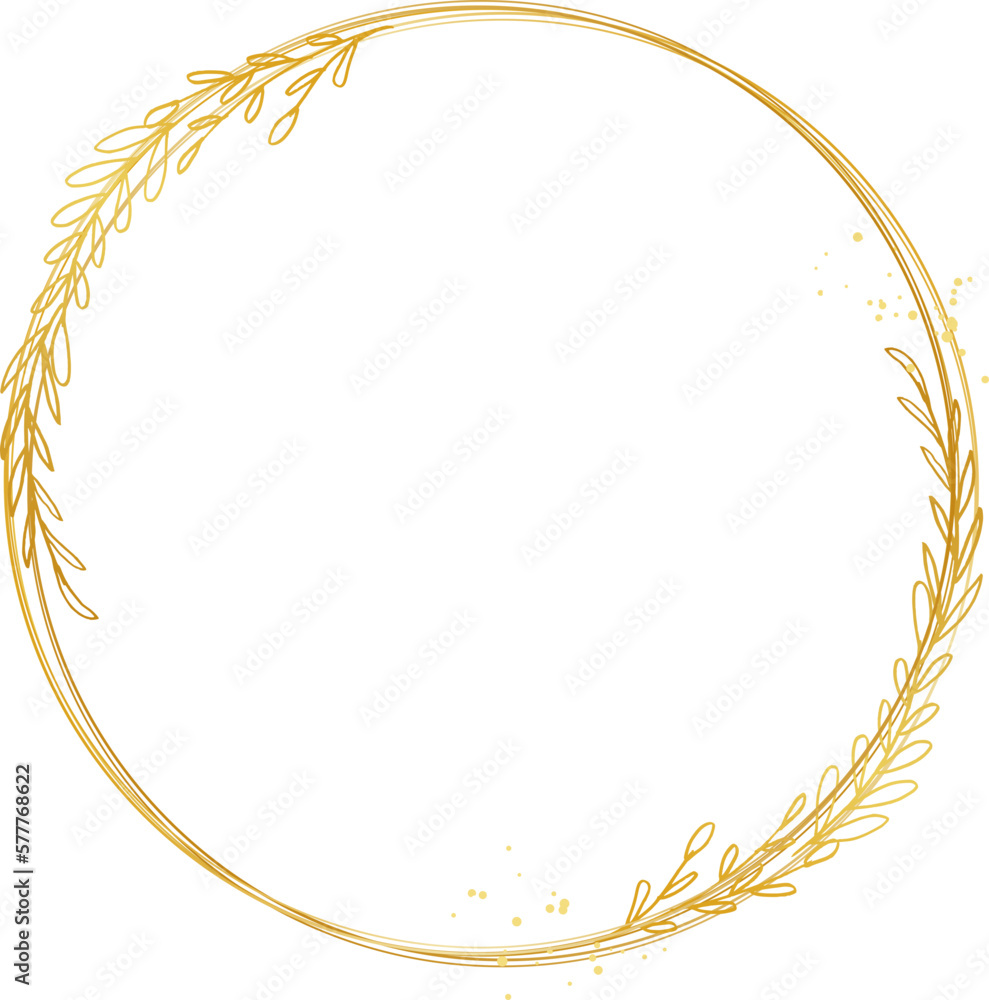 Luxury gold floral border for invitation Luxury gold floral border for invitation