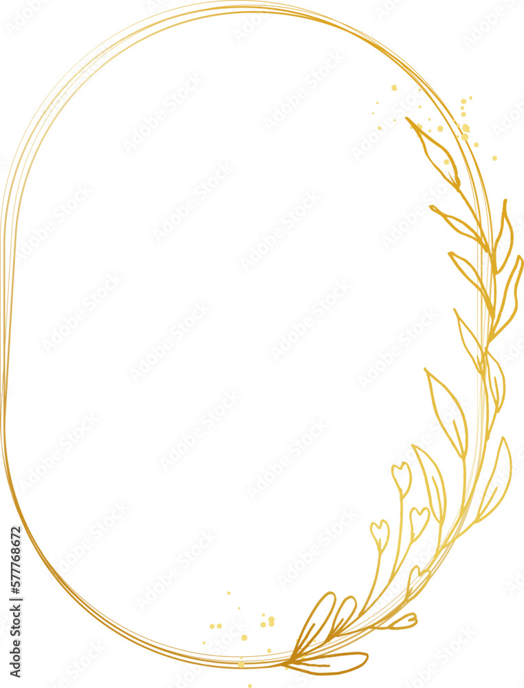 Luxury gold floral border for invitation Luxury gold floral border for invitation