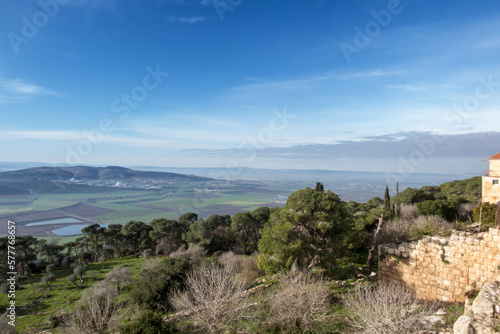 view of the surrounding area from Mount Tabor, that is from the Transfiguration of the Lord