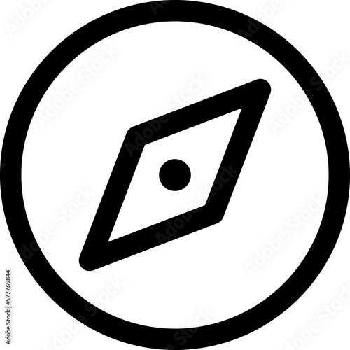 Compass flat outline icon