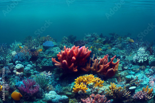 coral reef with fish