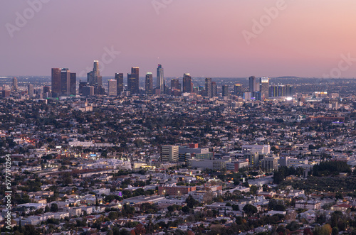 Downtown Los Angeles at Sunset