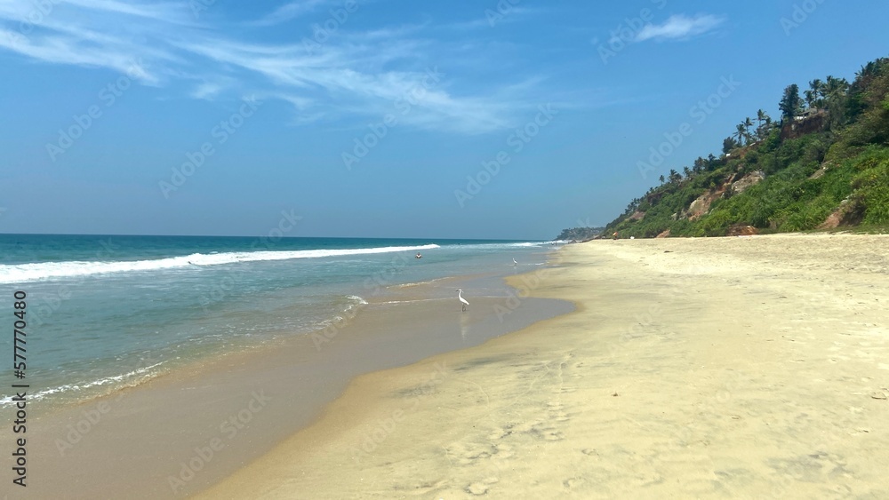 Varkala beach in India 