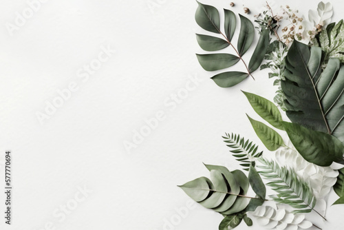 Beautiful floral frame with copyspace