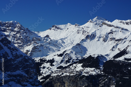 Der Winter in der Schweiz Swiss Alps