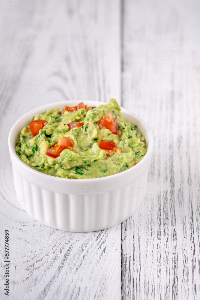 Tortilla chips cones with guacamole