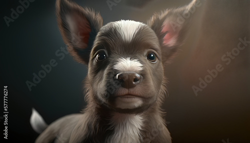 Puppy portrait, Generative AI (ID: 577776274)