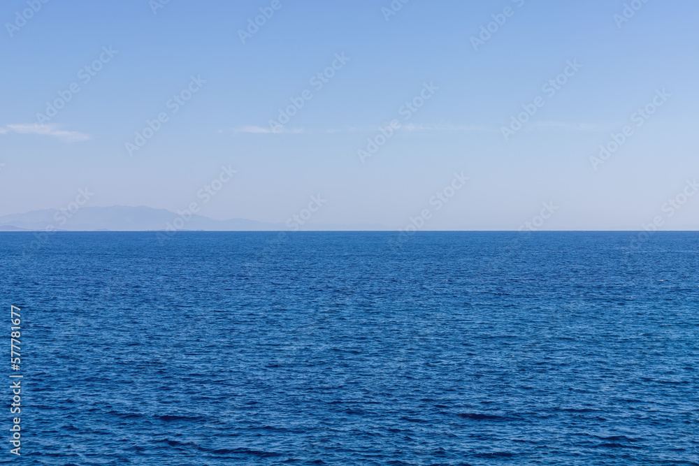 Blue sea with clear sky