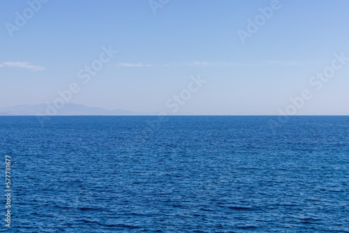 Blue sea with clear sky