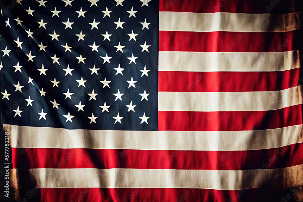 Naklejka premium American flag for Memorial Day, 4th of July, Labour Day. Generative Ai