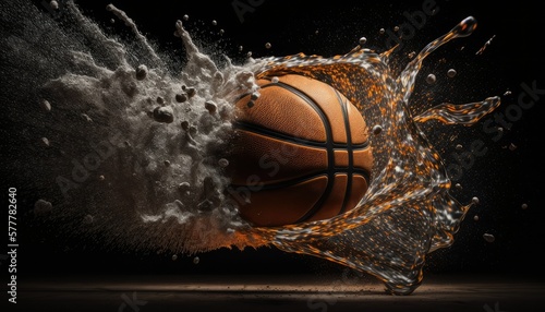 Basketball Ball Explosion Art © Stefano