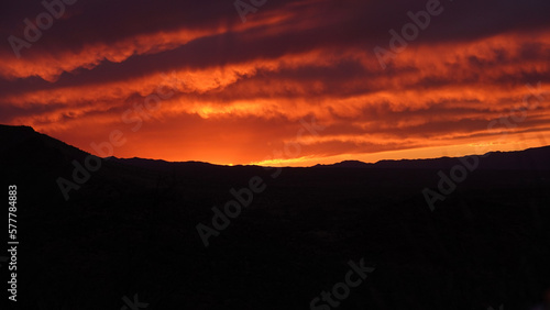 sunset in the desert