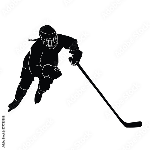 ice hockey player silhouette