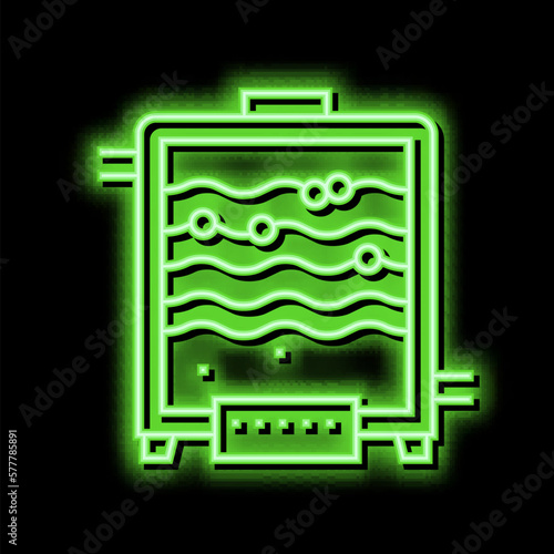 breeding pharmaceutical production neon glow icon illustration