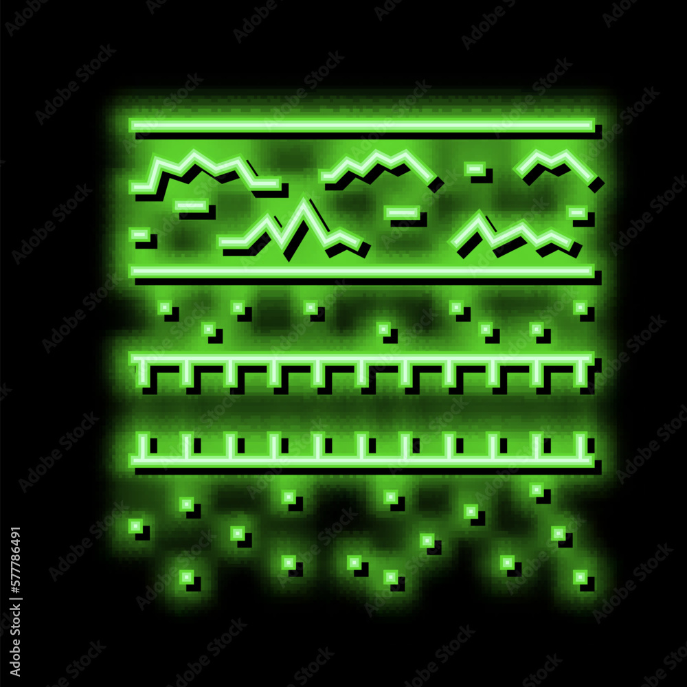 underground drainage system neon glow icon illustration