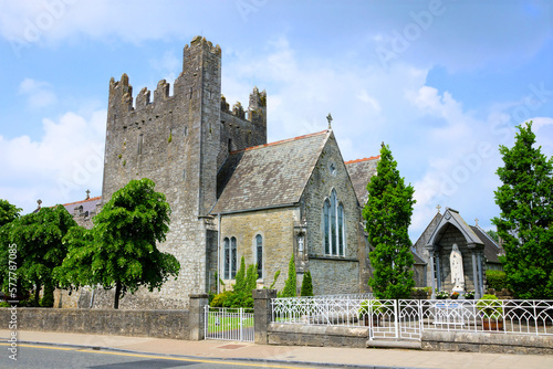 Ancient Trinitarian Abbey in the picturesque village of Adare, County Limerick, Ireland photo