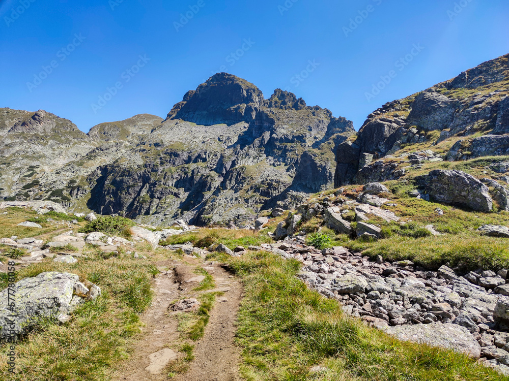 Autumn Landscape of Rila Mountain near Malyovitsa peak, Bulgaria