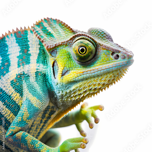 Chameleon Close Up. Generative AI